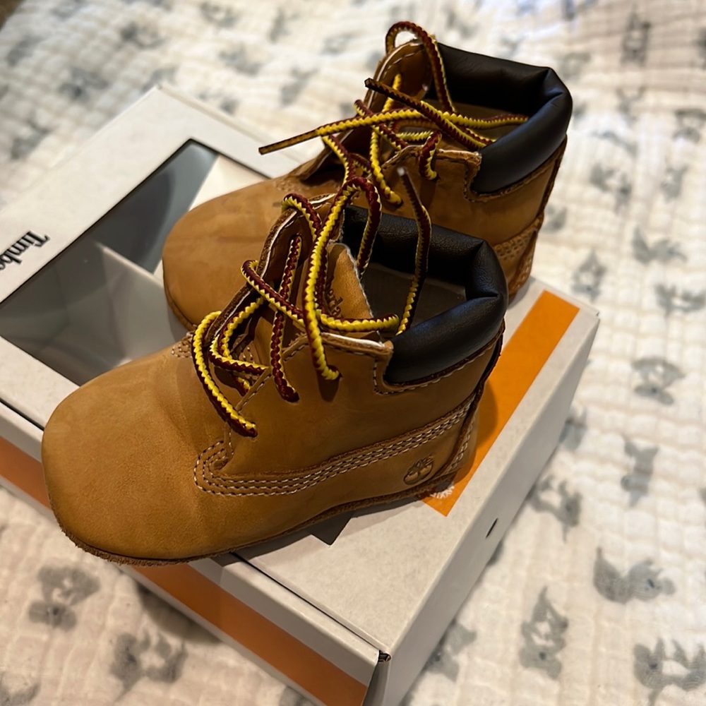 The cutest timberlands for your baby! These are like new in box.